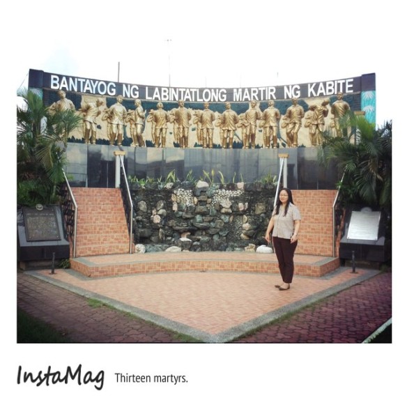 An instagram post showing the monument of the 13 martyrs