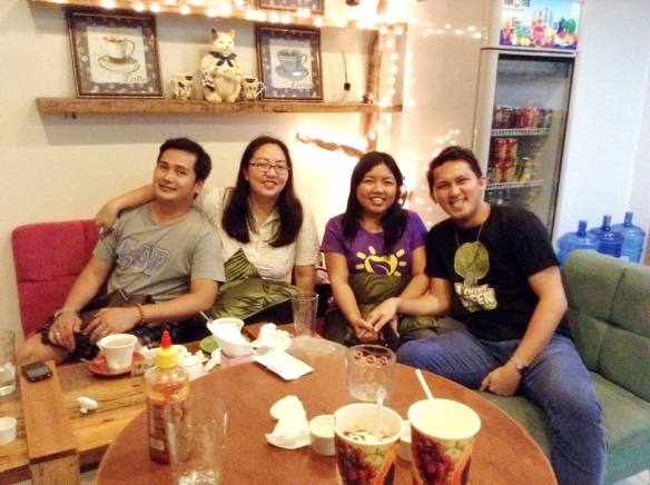 with hubby, Atty. Juno and her beau at Cafe Meow